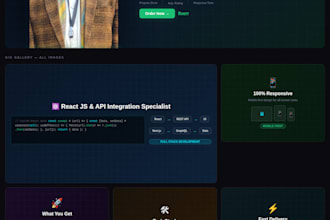 professional reactjs and tailwind css frontend developer api integration expert