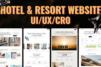 design hotel resort landing page website UX cro optimised