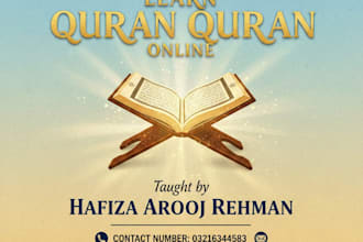 teach you quran with tajweed and help you in hifz e quran