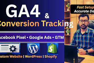 set up ga4, server side tracking and GTM