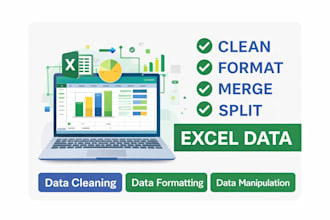 clean, format, merge, split, excel data
