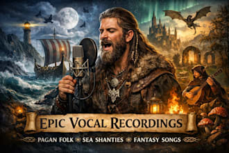 record male pagan folk, sea shanty and fantasy vocals