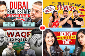 design professional youtube podcast thumbnail