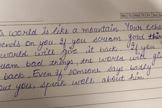 handwrite notes and letters