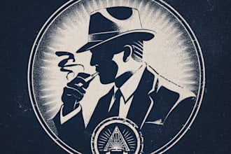 design vintage hand drawn logo illustration