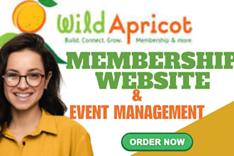 design wild apricot membership website setup event management email automation