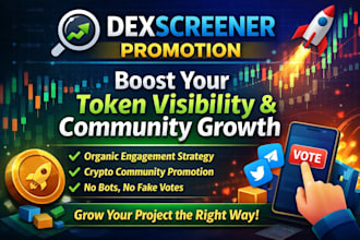 help increase organic engagement for your dexscreener token