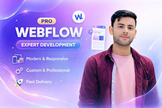 create a professional webflow website with cms and animations