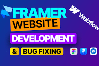 design professional figma to framer landing pages or fix framer bugs
