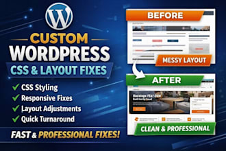 do custom wordpress CSS styling and layout fixes