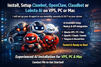 install, setup clawbot, openclaw, claudbot or lobsta ai agent on vps, PC or mac