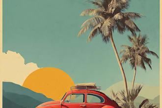 design modern retro vintage travel posters for art deco