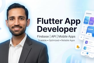build high performance flutter mobile app with firebase and API integration