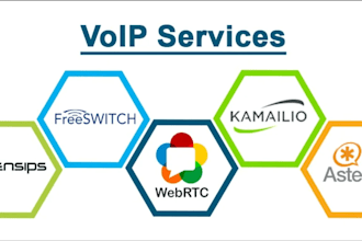 set up and manage kamailio, opensips, asterisk, and freeswitch voip solutions