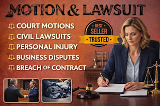 be your lawyer for motions, lawsuit, complaints