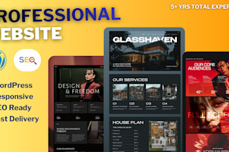 develop an awesome professional website for you