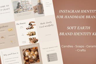 design a calm visual identity for candles, soaps and handmade brands