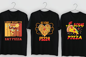 create restaurant food illustrator t shirt design