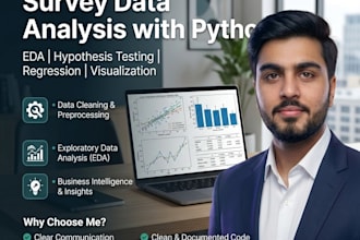 perform survey and statistical data analysis using python