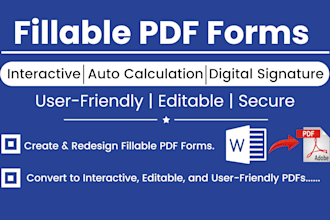 design professional, interactive, and fillable PDF form