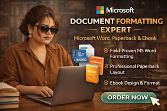 do ms word document formatting, ms word book editing ebook design and formatting