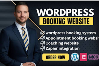build wordpress coaching website booking system  service booking website