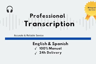 transcribe in spanish and english