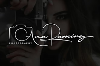 design a handwritten, photography signature logo