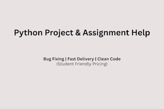help with python projects and assignments