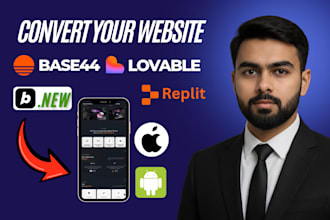 lovable, bolt new, base44, replit to android and ios app with push