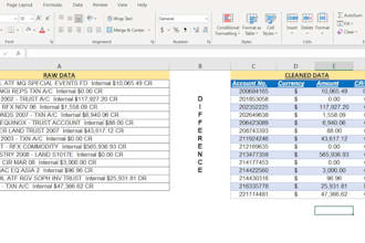 clean, format and split excel data