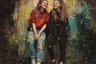 make an unique friendship portrait and family portrait