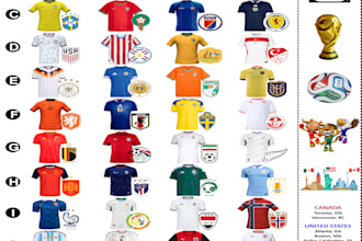 provide you a custom world cup 2026 printable poster