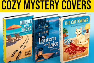design a premium cozy mystery book cover