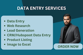 do accurate data entry, web research, lead generation and CRM data entry
