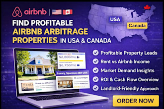 find profitable airbnb arbitrage properties in USA and canada