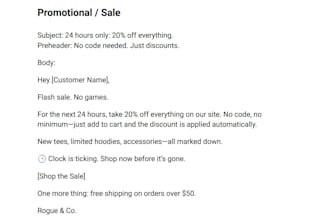 write shopify email marketing and abandoned cart flows