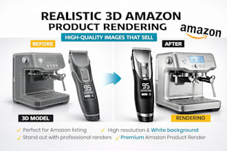 create premium amazon product render