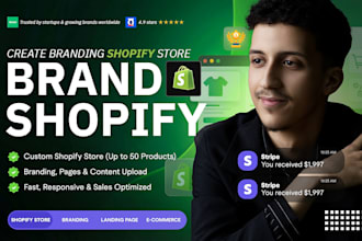 develop, design and build your shopify store with branding