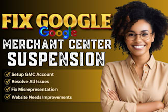 fix google merchant center suspension and misrepresentation