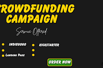 do crowdfunding promotion on indiegogo, kickstarter, gofundme