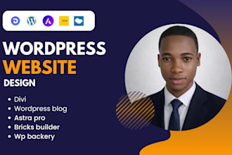 build responsive wordpress blog website with divi, astra, elementor pro wpbakery