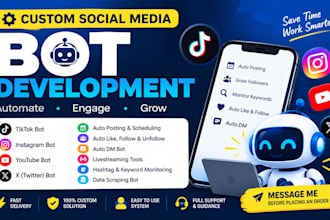 create social media bot tiktok bot instagram bot youtube bot twitter x bot