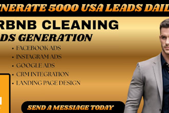 exclusive converting 5000 USA airbnb cleaning leads finding leads meta ads