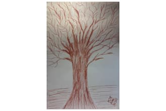 haré un dibujo original en carboncillo hecho a mano