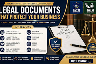 write website disclaimer, refund policy and legal pages