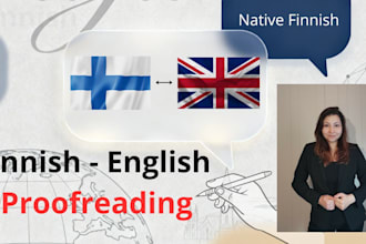 proofread finnish and english
