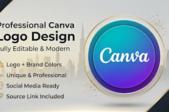 design a modern minimalist logo using canva