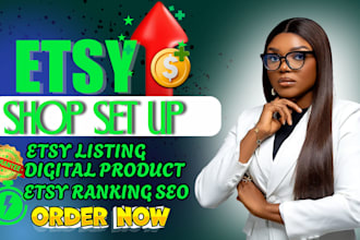 etsy shop setup digital products, etsy print on demand etsy digital products SEO