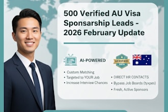 provide 500 verified australian visa sponsorship leads updated february 2026